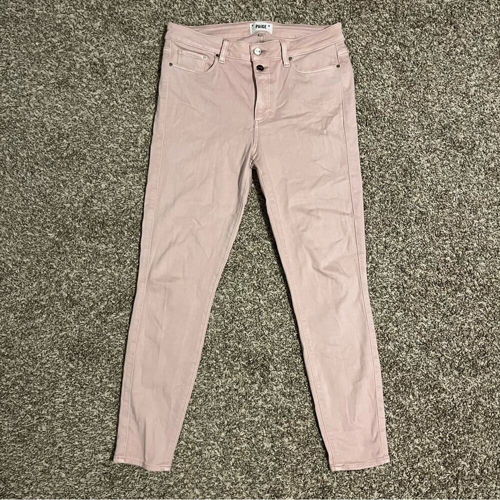 Paige Hoxton Ankle Double Vintage Jeans Blush Pink 30 - Picture 2 of 8